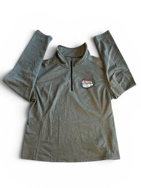 The North Face Women's Heather Gray 1/4 Zip Pullover BIMBO business logo